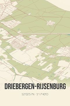 Vintage landkaart van Driebergen-Rijsenburg (Utrecht) van Rezona