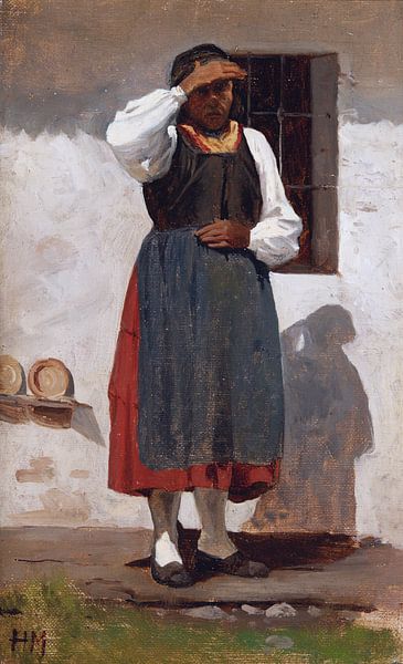 Hjalmar Munsterhjelm, Bäuerin aus Bayern, 1860er Jahre von Atelier Liesjes