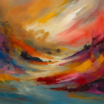 Abstract - Where The Sky Whispers to the Sea