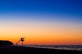 Sonnenuntergang am Strand der Ostsee auf Usedom