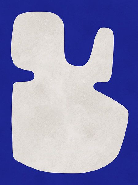Abstract kobaltblauw 7 van Vitor Costa
