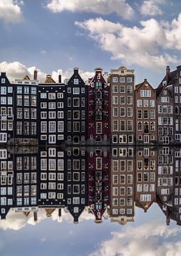 Amsterdamse huisjes op het Damrak van Misty Melodies