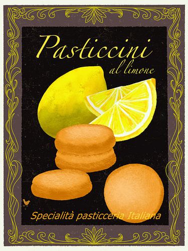 Pasticcini - koekjes Reclamebord Vintage