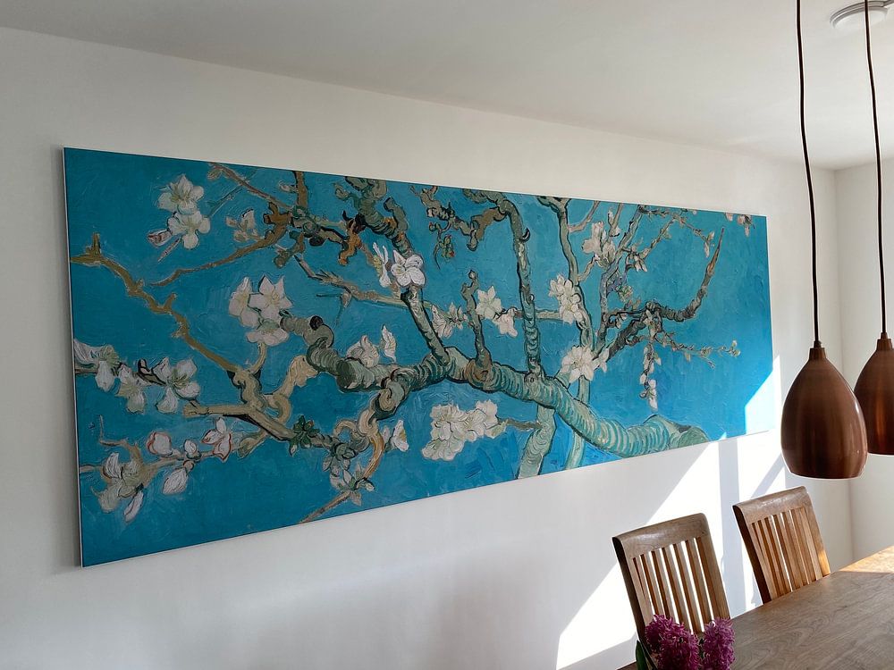 Amandelbloesem schilderij van Vincent van Gogh, panorama versie 