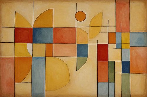 Overheersende gele abstractie