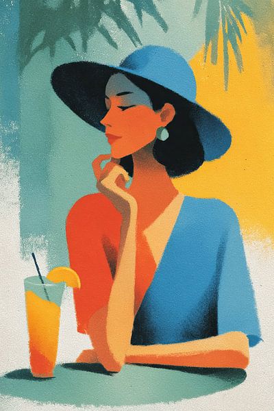Vrouw Hoed | Refreshing Summer Moment van OMG Art
