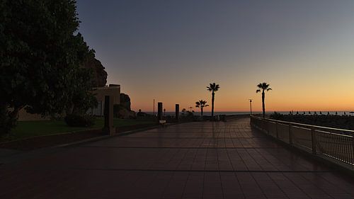 Strandpromenade in de avond, Gran Canaria