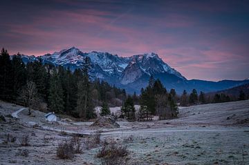 Aurore au-dessus des montagnes du Wetterstein sur Markus Weber