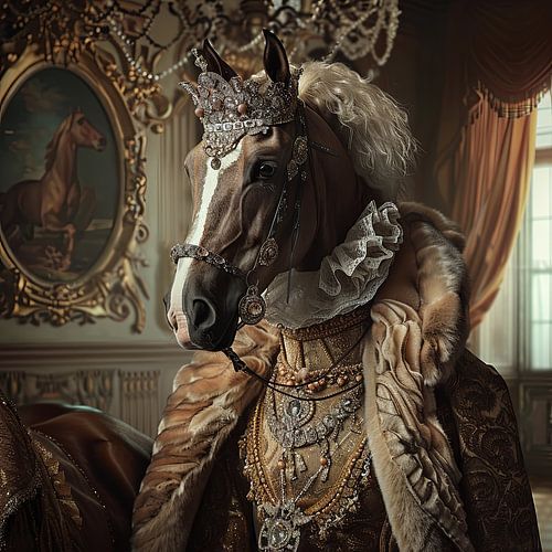 Majestic horse in baroque style