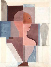 Oskar Schlemmer - Gesplitste halffiguur naar rechts, 1923