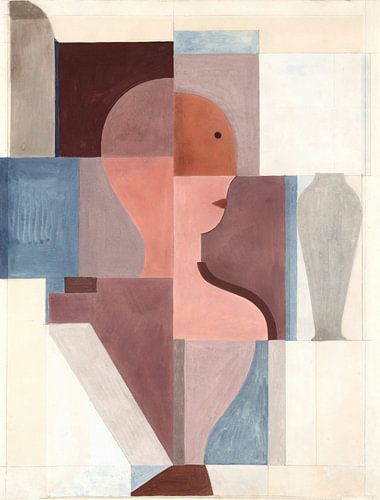 Oskar Schlemmer - Gesplitste halffiguur naar rechts, 1923