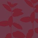 Leaves in wine red and purple. Abstract botanical art. by Dina Dankers thumbnail