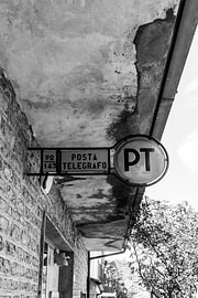 Schild „Posta Telegrafo“ in Monteleone d’'r Orvieto