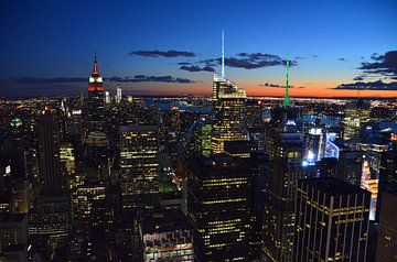 New York bei Nacht von Arno Wolsink