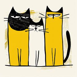 Feline Trio by Modern Collection