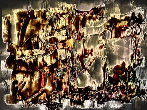 Abstract in shades of yellow and red