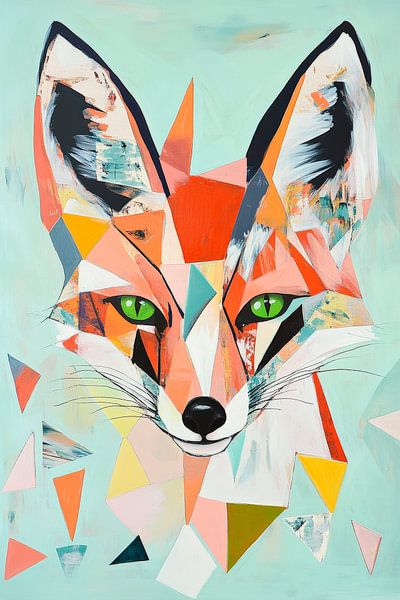 Geometrische Eleganz – Fuchsblick von Poster Art Shop