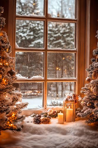 Winter raamdecoratie van Poster Art Shop