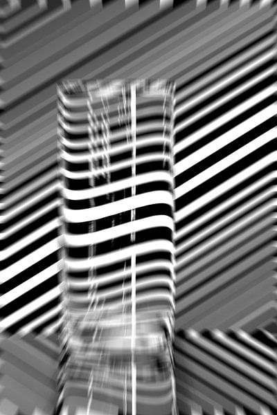 Blurry distortion of diagonal lines by Wim Stolwerk