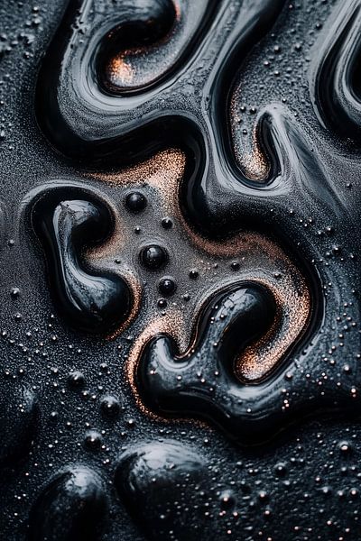 Abstracte alchemie - Black Moove II van Philippe HUGONNARD