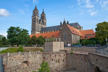 Magdebourg - Clé du bastion (Gebhardt) et cathédrale de Magdebourg sur t.ART