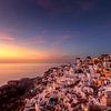 Sunset in Oia Santorini by Costas Ganasos