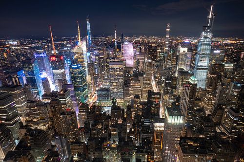 New York Skyline (USA) bei Nacht