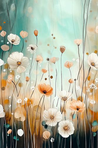 Blumenfeld in Pastell