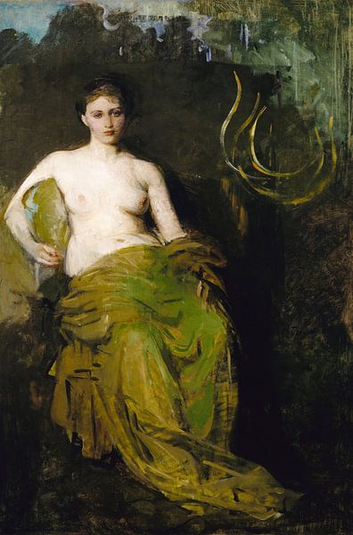 Abbott Handerson Thayer,Half draped figure by finemasterpiece