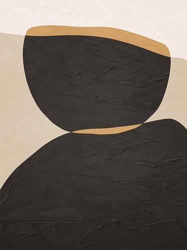 Organische abstracte kunst - aardse tinten