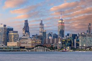 Midtown Manhattan Skyline with Little Island at Sunset
