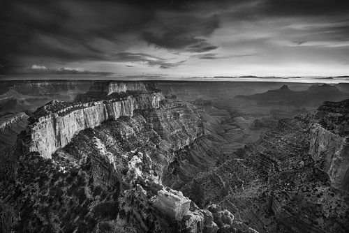 Grand Canyon USA in zwart-wit.
