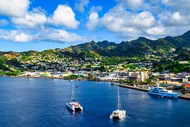 Vue du terminal de croisière de Saint-Vincent sur Andreas Völkel