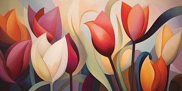 Tulpen abstract van Bert Nijholt