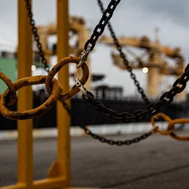Yellow rings - IJmuiden harbour by Mark de Groot