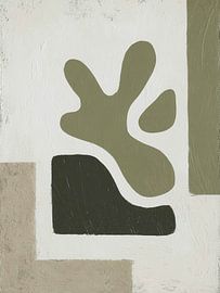 Formen in Erde und Weiß von Color Square