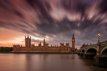 Londoner Parlament Langzeitbelichtung von Bert Meijer