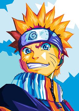 Naruto Uzumaki Pop Art Portret van Dico Hendry
