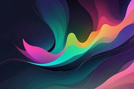 abstracte achtergrond poollicht regenboog van hisam colours