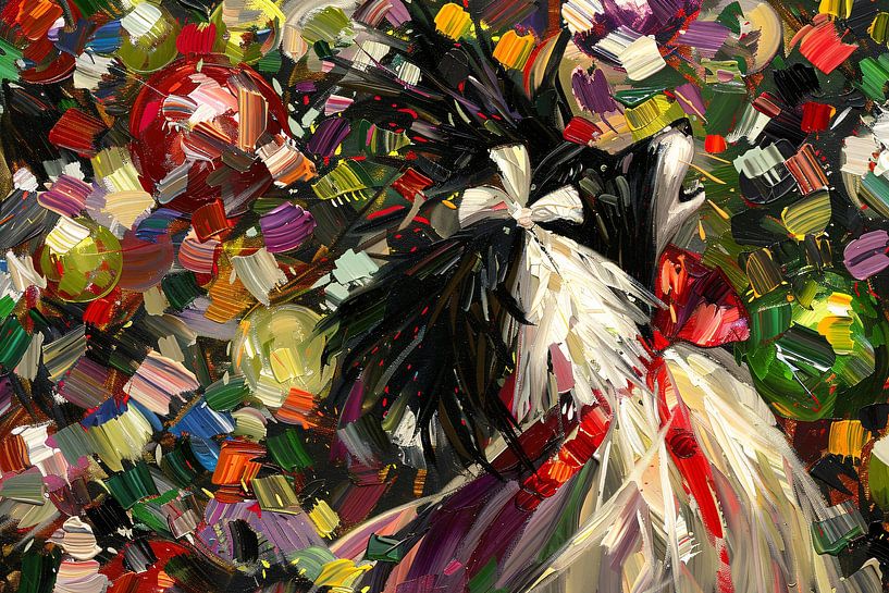Abstrakter bunter Hund in expressivem Stil von Imperial Art House