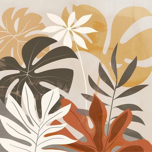 L'harmonie des tons de terre dans les feuilles