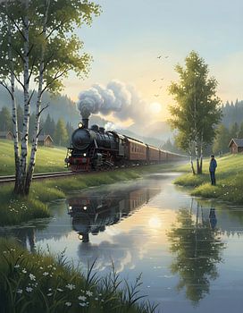 Passing by the Peaceful Riverbank