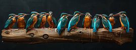 kingfishers in a row