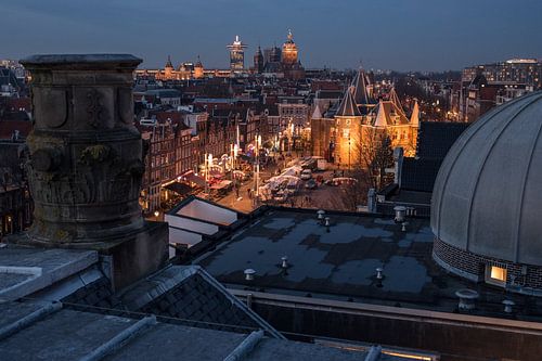 Looking down at Nieuwmarkt