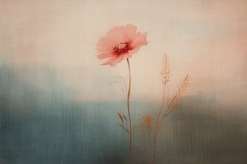 Mohn in Pastellfarben von Japandi Art Studio