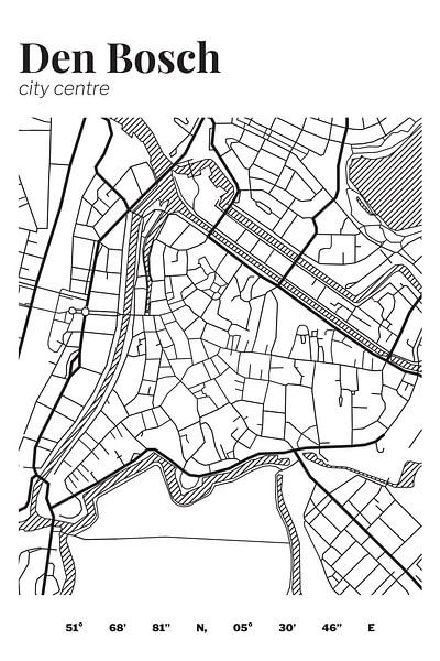 City map Den Bosch by Walljar