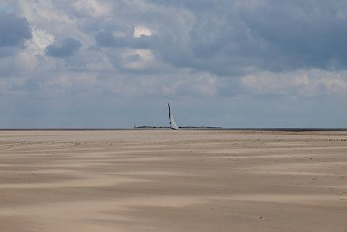 Zeilen op het strand