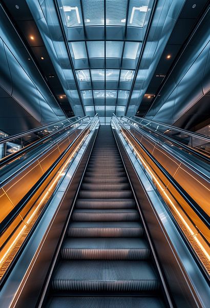 Perfecte symmetrie, roltrap van fernlichtsicht