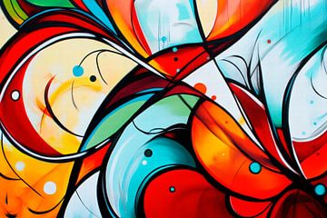Kleurrijke abstracte compositie van Poster Art Shop