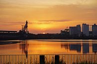 Sonnenaufgang im Bremer Hafen von Babetts Bildergalerie Miniaturansicht